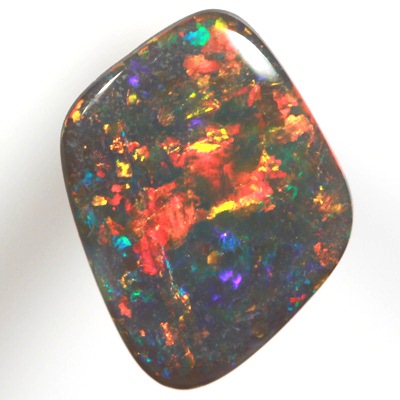 SOLID BLACK OPAL Gem fire, neon golden colours SEE VIDEO